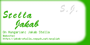 stella jakab business card